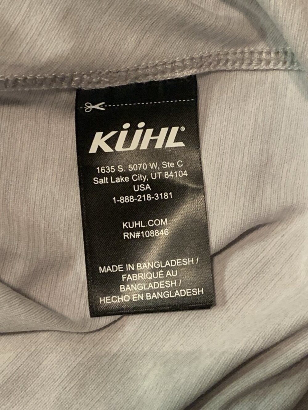 Kuhl Shirt Womens M Grey Allegro Lightweight Outdoor Short Sleeve Top Hiking - Picture 6 of 7
